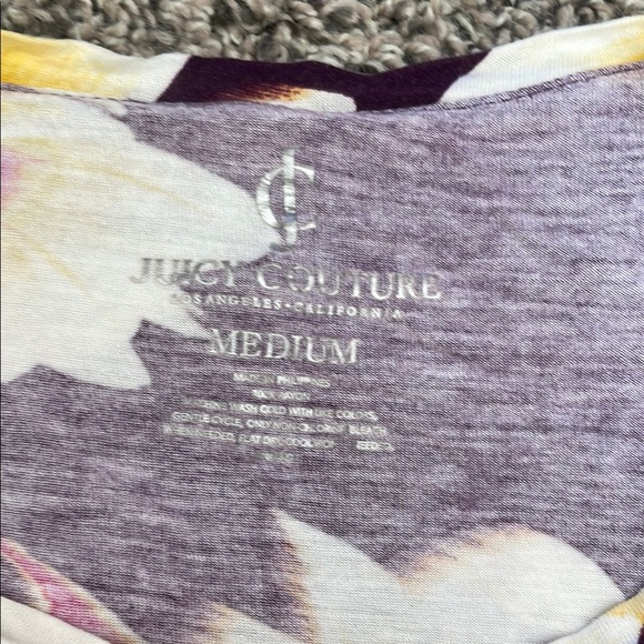 Juicy Couture Floral Flowy Tank Top - Purple and Cream - Picture 4 of 10